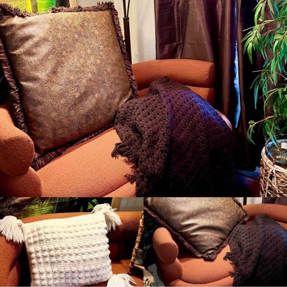 Giant leather pillow and more